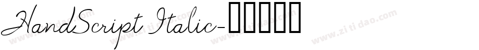 HandScript Italic字体转换